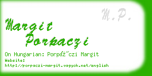 margit porpaczi business card